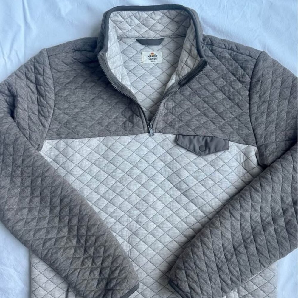 Marine Layer Quilted Pullover